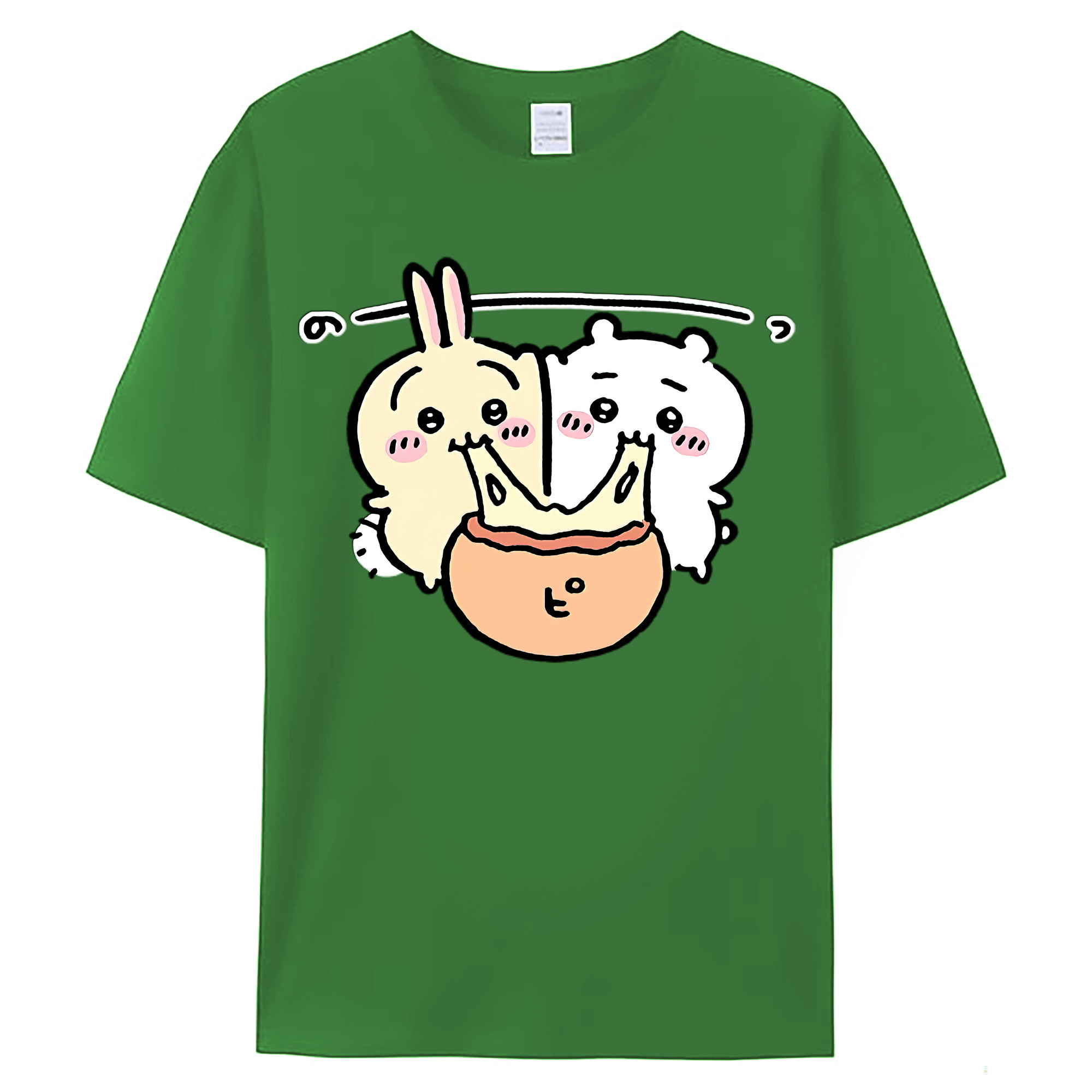 （画像用） ちいかわ うさぎ Chii-kawa usagi レディースカジュアルプリントTシャツ（綿100％）